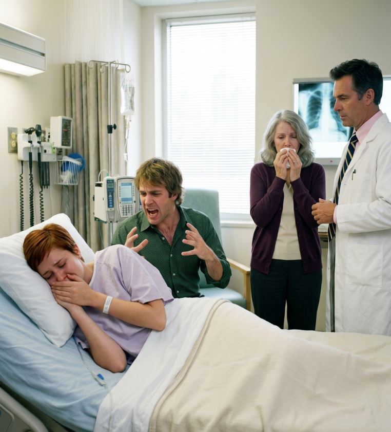 “She didn’t mean it,” my husband begged as I lay in pain. “Let’s keep this in the family.” But when the doctor saw my injuries, he refused to stay silent. What the x-rays revealed changed everything… Her face went pale…