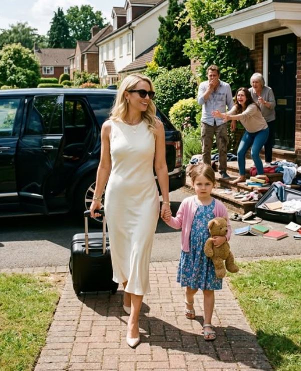 My parents pointed at my suitcase and said, “Your sister’s bringing her husband, so you’ll sleep in the garage from now on.” I said, “Okay.” The next day—when a luxury SUV drove me to the penthouse across the street—they all went pale.