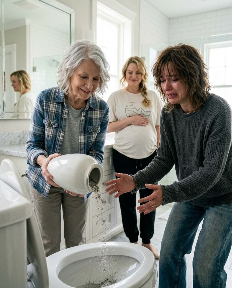 Part 3: My mother dumped my baby’s ashes into the toilet because she said my grief was “bad energy” for my pregnant sister. The urn slipped from my hands, but I didn’t scream or beg. I walked straight to the kitchen, took my father’s phone, and decided that if they could erase my son, I would destroy the life they had built on appearances.